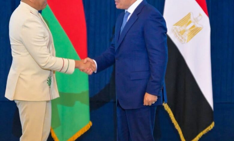الرئيس عبد الفتاح السيسي يستقبل رئيس مدغشقر رئيس مدغشقر: زيارة مصر نقطة فاصلة تاريخية في مسار العلاقات الثنائية