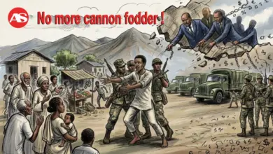 Editorial Cover No more cannon fodder English.jpeg 1024x576 1 صحيفة إثيوبية : تصاعد المخاوف من عودة التجنيد القسري في إثيوبيا وسط استمرار الأزمات السياسية والأمنية
