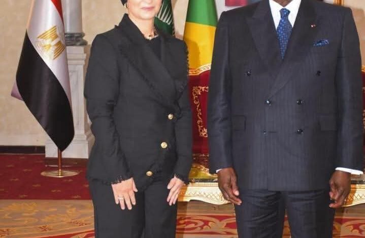 FB IMG 1792089424372 سفيرة مصر الجديدة لدي جمهورية الكونغو تقدم أوراق اعتمادها إلي الرئيس دينيس ساسو