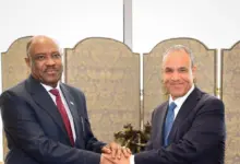 الدكتور بدر عبد العاطي وزير الخارجية المصري ونظيره السوداني وزيرا خارجية مصر والسودان يؤكدان عمق العلاقات الثنائية بين البلدين والشعبين الشقيقين