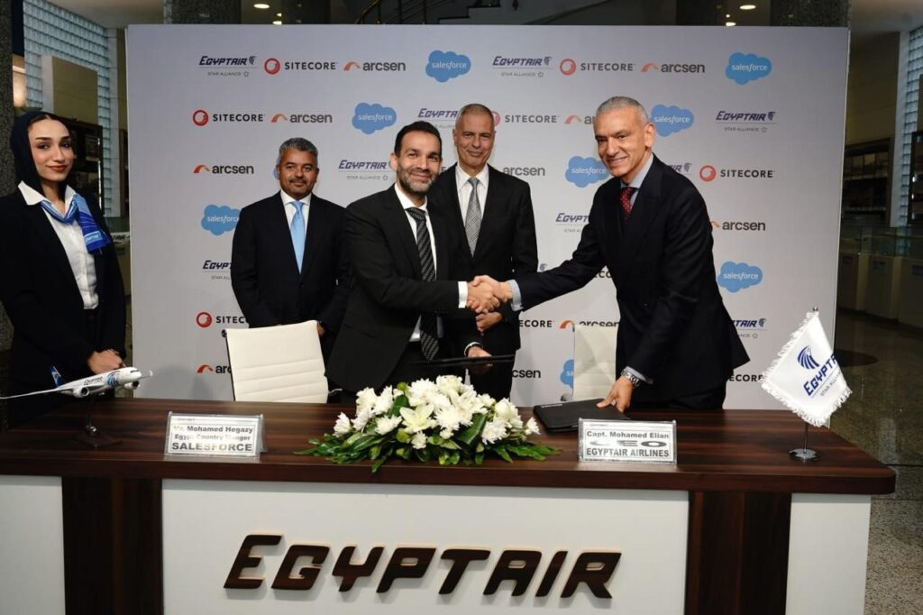 مصر للطيران 2 مصر للطيران تطلق مشروعًا متكاملًا للتحول الرقمي بالتعاون مع Arcsen وSalesforce وSITECORE
